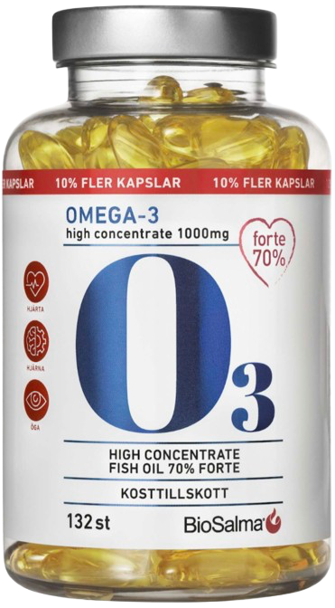 BioSalma Omega-3 висока концентрація  70% 1000mg 132 капсули