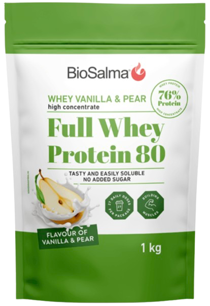 BioSalma Full Whey Protein 80 Ваніль & Груша 1000г