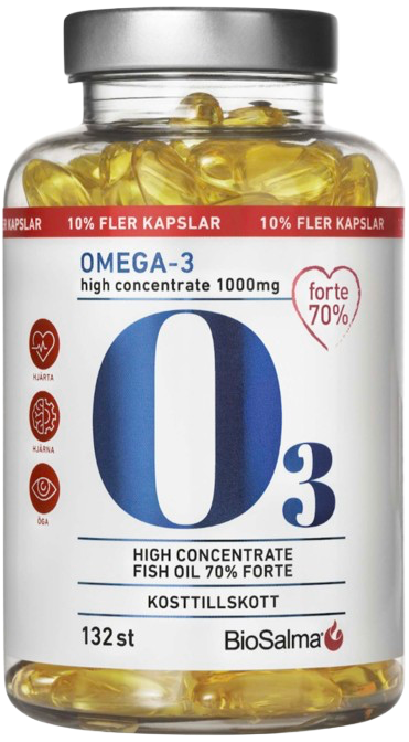 BioSalma Omega-3 висока концентрація  70% 1000mg 132 капсули